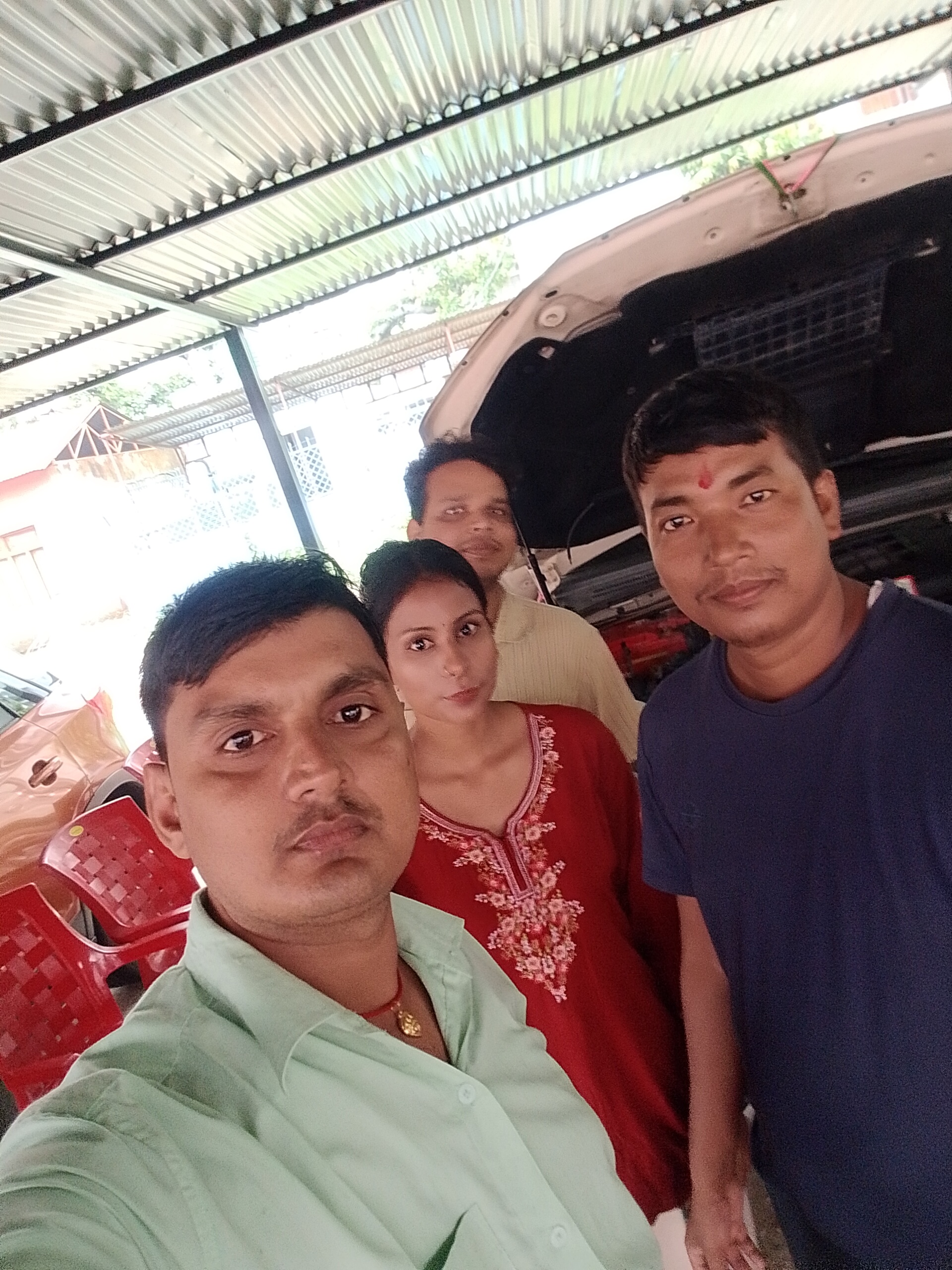 Today, Asoj 01, 2082, the four-wheeled and two-wheeled vehicles at the District Coordination Committee office were duly worshipped by the employees of this office.
